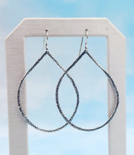 Load image into Gallery viewer, Hammered Teardrop Earrings-Sterling Silver