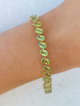 Load image into Gallery viewer, Oval Peridot Tennis Bracelet - 14K Yellow Gold - Estate
