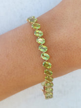 Load image into Gallery viewer, Oval Peridot Tennis Bracelet - 14K Yellow Gold - Estate