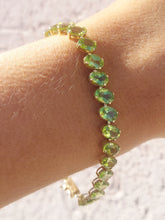 Load image into Gallery viewer, Oval Peridot Tennis Bracelet - 14K Yellow Gold - Estate