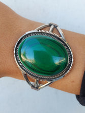 Load image into Gallery viewer, Malachite Cuff Bracelet- Estate