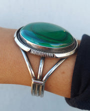 Load image into Gallery viewer, Malachite Cuff Bracelet- Estate