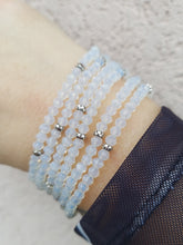 Load image into Gallery viewer, Opal with Silver Accents  - Crystal Stacker Bracelet