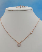 Load image into Gallery viewer, Lucky Horseshoe with CZ Necklace - Chloe &amp; Lois