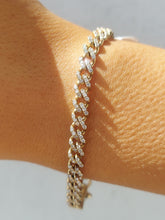 Load image into Gallery viewer, Diamond Link Bracelet - 14K Yellow Gold