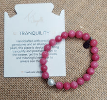 Load image into Gallery viewer, Pink Jade &amp; Pearl Tranquility Bracelet - TJazelle