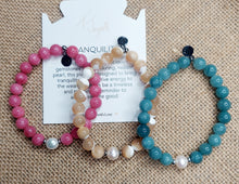 Load image into Gallery viewer, Pink Jade &amp; Pearl Tranquility Bracelet - TJazelle