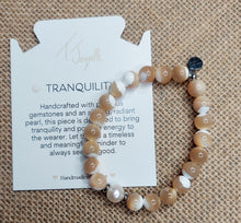 Load image into Gallery viewer, Tan Shell &amp; Pearl Tranquility Bracelet - TJazelle
