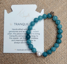Load image into Gallery viewer, Mountain Jade &amp; Pearl Tranquility Bracelet - TJazelle