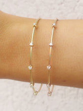 Load image into Gallery viewer, Yellow Gold &amp; Diamond Flex Bangle Bracelet - 14K