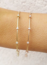 Load image into Gallery viewer, Yellow Gold &amp; Diamond Flex Bangle Bracelet - 14K