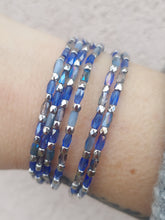 Load image into Gallery viewer, Marina Blue Crystal Stretch Bracelet
