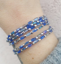 Load image into Gallery viewer, Marina Blue Crystal Stretch Bracelet