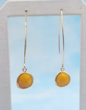 Load image into Gallery viewer, Mustard  - Gemstone Threader Earring