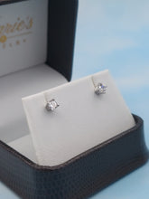Load image into Gallery viewer, .30 Carat Lab Created Diamond Earrings - 14K White Gold