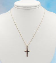 Load image into Gallery viewer, Petite Plain Gold Cross - 14K Yellow Gold
