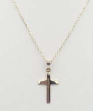 Load image into Gallery viewer, Petite Plain Gold Cross - 14K Yellow Gold