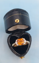 Load image into Gallery viewer, Spessartite (Orange) Garnet &amp; Diamond Ring - 14K Yellow Gold