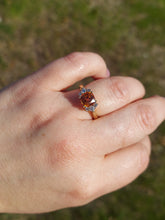 Load image into Gallery viewer, Spessartite (Orange) Garnet &amp; Diamond Ring - 14K Yellow Gold