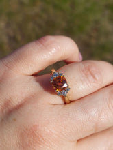 Load image into Gallery viewer, Spessartite (Orange) Garnet &amp; Diamond Ring - 14K Yellow Gold