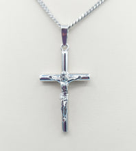 Load image into Gallery viewer, Crucifix Pendant w/Chain - Sterling Silver