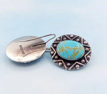 Load image into Gallery viewer, Turquoise Vintage Earrings- Sterling Silver