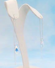 Load image into Gallery viewer, Crystal Briolette Threader Earrings - Clear AB