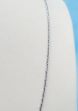 Load image into Gallery viewer, 20" Sparkly-Cut Wheat Chain - 14K White Gold
