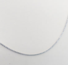 Load image into Gallery viewer, 22" Sparkly-Cut Wheat Chain - 14K White Gold
