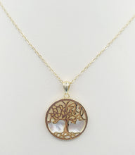 Load image into Gallery viewer, Tree of Life Pendant on adjustable chain - Gold Plated