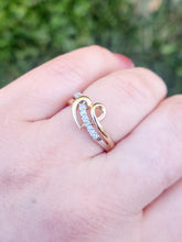 Load image into Gallery viewer, Heart Ring with Diamonds - 10K Yellow Gold