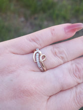 Load image into Gallery viewer, Heart Ring with Diamonds - 10K Yellow Gold