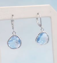 Load image into Gallery viewer, Cornflower Blue - Mini Teardrop Gemstone Leverback Earring