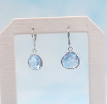 Load image into Gallery viewer, Cornflower Blue - Mini Teardrop Gemstone Leverback Earring