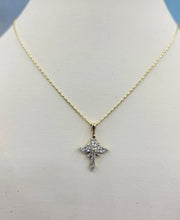 Load image into Gallery viewer, Diamond Estate Cross Necklace-14K Gold
