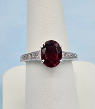Load image into Gallery viewer, 2 Carat Pink Tourmaline &amp; Diamond Ring - 18K White Gold