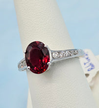 Load image into Gallery viewer, 2 Carat Pink Tourmaline &amp; Diamond Ring - 18K White Gold