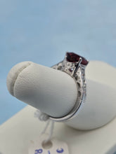 Load image into Gallery viewer, 2 Carat Pink Tourmaline &amp; Diamond Ring - 18K White Gold