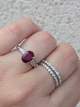 Load image into Gallery viewer, 2 Carat Pink Tourmaline &amp; Diamond Ring - 18K White Gold