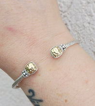 Load image into Gallery viewer, Hammered Gold on Silver Bangle Bracelet - Samuel B