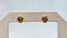 Load image into Gallery viewer, Citrine Glow Sterling Silver Stud Earrings - Samuel B