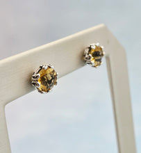 Load image into Gallery viewer, Citrine Glow Sterling Silver Stud Earrings - Samuel B