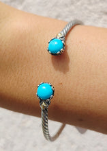 Load image into Gallery viewer, Glow Bangle - Sleeping Beauty Turquoise Stones - Samuel B