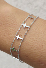 Load image into Gallery viewer, Cross Bracelet - Sterling Silver