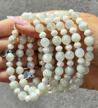 Load image into Gallery viewer, Moonstone &amp; Beige Crystal TJazelle &amp; Marie's Limited Edition Bracelet (Vaca Vibes)