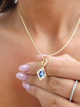 Load image into Gallery viewer, Sapphire &amp; Diamond Pendant - 18KT