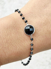 Load image into Gallery viewer, Black Spinel Bracelet - Sterling Silver