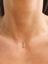 Load image into Gallery viewer, Mini Anchor Necklace- 14k Gold