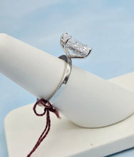 Load image into Gallery viewer, 3 Carat Radiant Cut Lab Diamond Engagement Ring - 14K White Gold - Marie's Custom Design