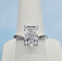 Load image into Gallery viewer, 3 Carat Radiant Cut Lab Diamond Engagement Ring - 14K White Gold - Marie's Custom Design
